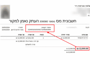 חשבונית עם מספר הקצאה